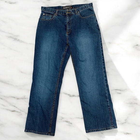 Chico’s Denim Women’s Jeans Size 1.5 US 10 Stretch Straight Leg Dark Wash Classi - Picture 1 of 14